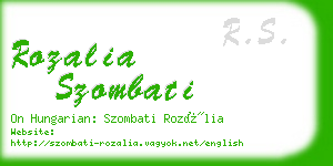 rozalia szombati business card